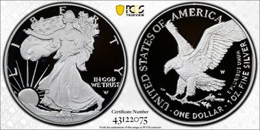 2021-W  $1 Silver Eagle - Type 2 First Strike PR70DCAM