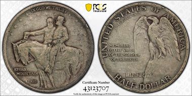 1925 50C Stone Mountain VF30