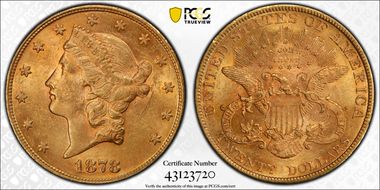 1878 $20 MS61
