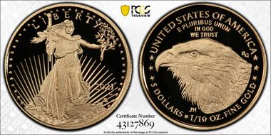 2021-W $5 Gold Eagle - Type 2 First Strike PR70DCAM