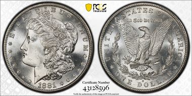 1881-S $1 MS67+