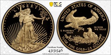 2017-W $25 Gold Eagle PR70DCAM