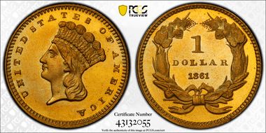 1861 G$1 PR66