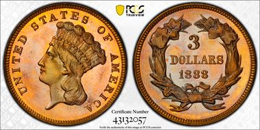 1888 $3 PR65