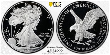 2021-S $1 Silver Eagle - Type 2 First Strike PR68DCAM