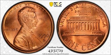 1990-D 1C MS68RD