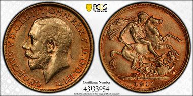 1911 Sov S-3996 AU58