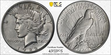 1922-S $1 XF40