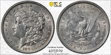 1881-O $1 XF45