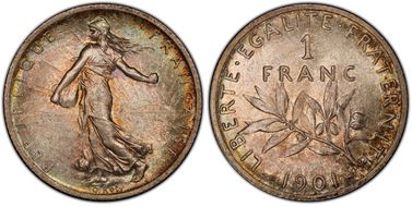 1901 1 Fr Gad-467 F-217 MS67