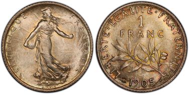 1905 1 Fr Gad-467 F-217 MS66+
