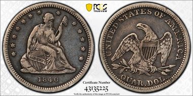 1840 25C Drapery VF25