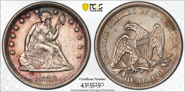 1859-O 25C XF40