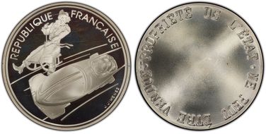 (1990) (100 Fr) Bobsled Uniface Obv Trial SP69