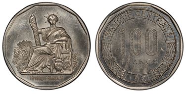 "1971" "100 Fr" GEM-123.9 8-Pans SP66