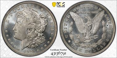 1921 $1 Morgan MS66