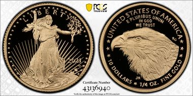 2021-W $10 Gold Eagle - Type 2 First Strike PR70DCAM