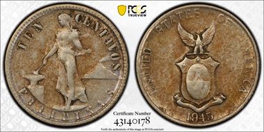 1945-D/D 10C Allen 9.05a XF45