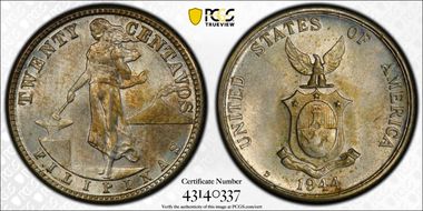 1944-D/S 20C Allen-12.04a MS65