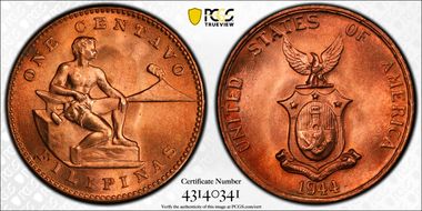 1944-S 1C Allen-3.06b Incomplete 4 MS66RD