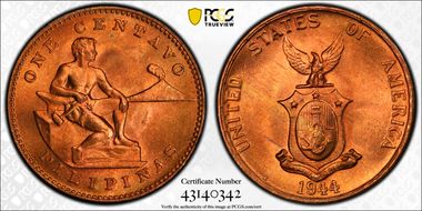 1944-S 1C Allen-3.06b Incomplete 4 MS67RD