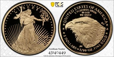 2021-W $5 Gold Eagle - Type 2 Designer Edition PR70DCAM