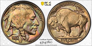 1938-D/S 5C Buffalo MS66+ 