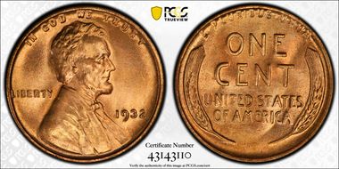 1932 1C MS66RD