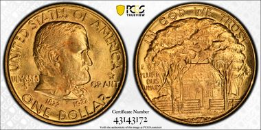 1922 G$1 Grant, Star MS64