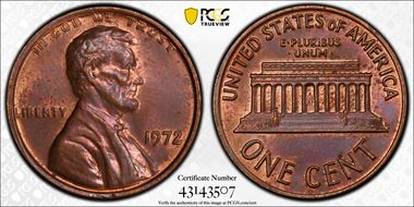 1972 1C Doubled Die Obverse MS63BN