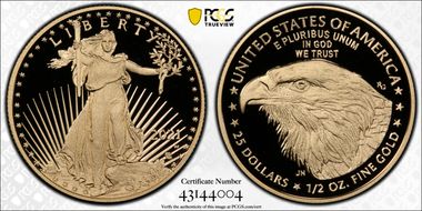 2021-W $25 Gold Eagle - Type 2 First Strike PR70DCAM