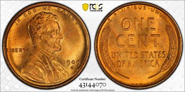 1909-S VDB 1C MS66RD