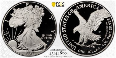 2021-W  $1 Silver Eagle - Type 2 First Strike PR69DCAM