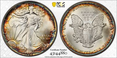 1986 $1 Silver Eagle MS68