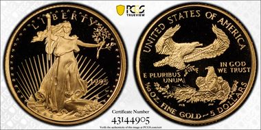 1995-W $5 Gold Eagle PR69DCAM
