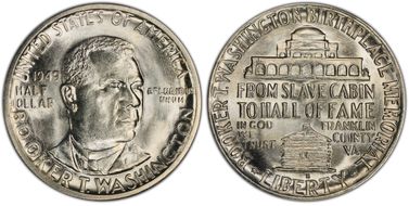 1949-S 50C Booker T. Washington MS65