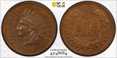 1868 1C AU58BN