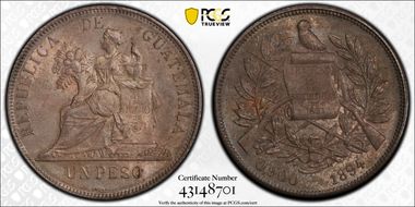 1894 Peso KM-210 MS64