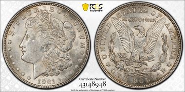 1921 $1 Morgan MS62