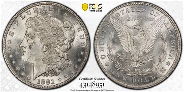 1881 $1 MS62
