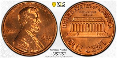 1972 1C Doubled Die Obverse MS65RD