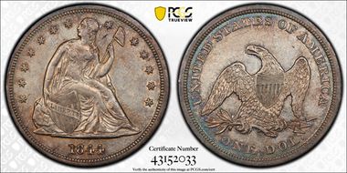 1844 $1 AU50