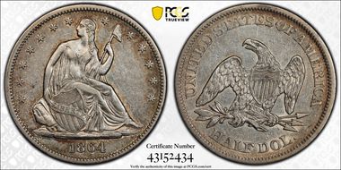 1864 50C WB-2, Very Low Date XF45