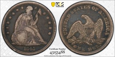 1843 $1 VF20