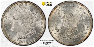 1878 7/8TF $1 Strong, VAM 39, 7/5 MS62