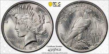 1922 $1 MS66+