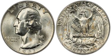 1961-D 25C MS65