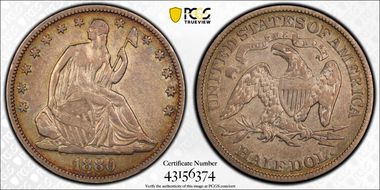 1880 50C WB-102 Type II Reverse VF30