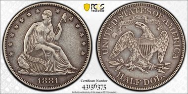 1881 50C Closed Bud WB-102 VF35