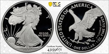 2021-W  $1 Silver Eagle - Type 2 First Strike PR69DCAM